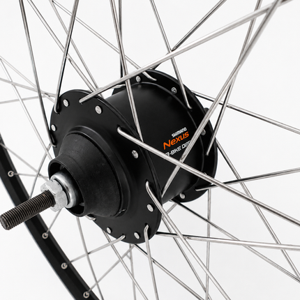 Detail van de Nexus 5-rollerbrakenaaf in het achterwiel