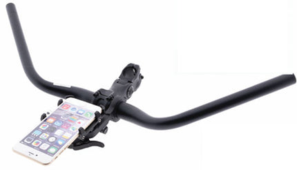 Montagevoorbeeld Mirage Zero-Six telefoonhouder met bel, stuur en telefoon ter illustratie