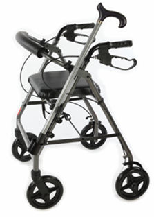 Montagevoorbeeld Mirage stokhouder op rollator