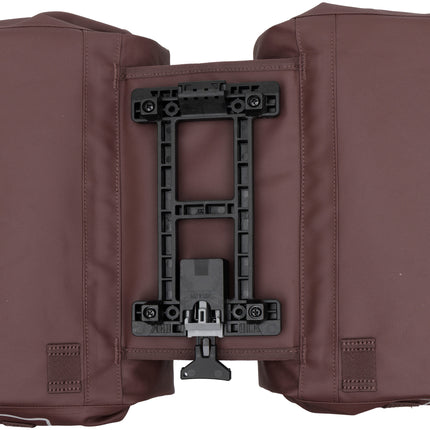 Dubbele fietstas New Looxs Leeds Double MIK 2.0 - 38 liter - 33 x 18 x 38 cm (2x) - Chocoladebruin — productfoto 2
