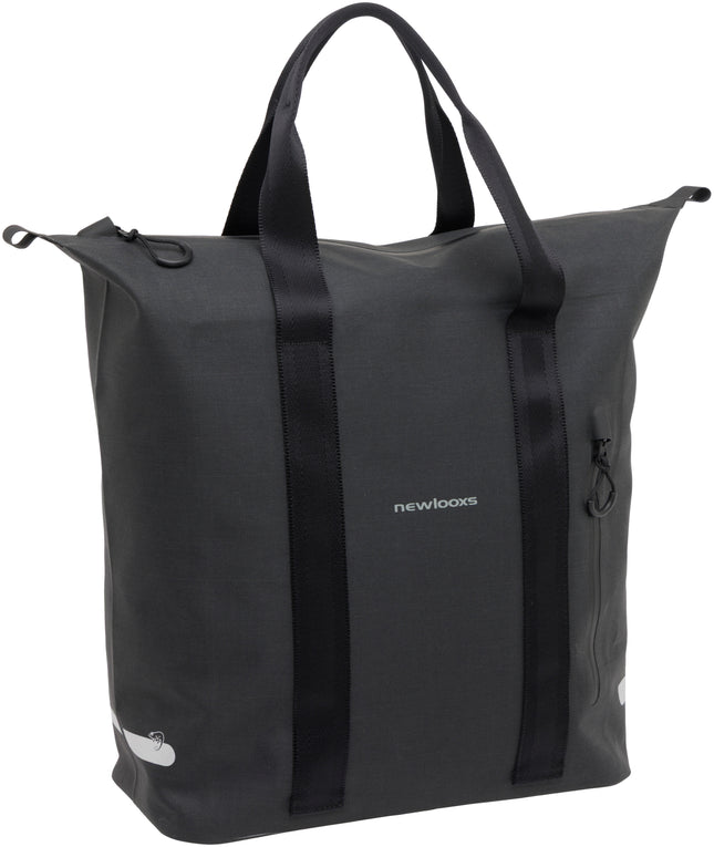 New Looxs Hamar fietsshopper 20 liter antraciet, vooraanzicht
