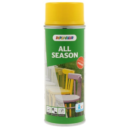 Dupli-Color All Season spuitlak RAL 1021 koolzaadgeel glans 400 ml