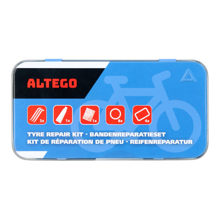 Altego bandenreparatieset in gesloten metalen doos