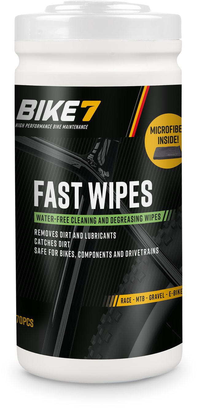 Bike7 Fast Wipes verpakking met 70 reinigingsdoekjes