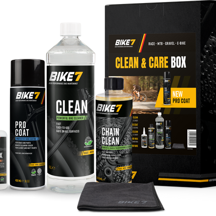Bike7 Clean & Care Box met fietsreinigings- en onderhoudsproducten