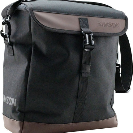 Simson Urban enkele fietstas nachtzwart, onderdeel van het displayassortiment