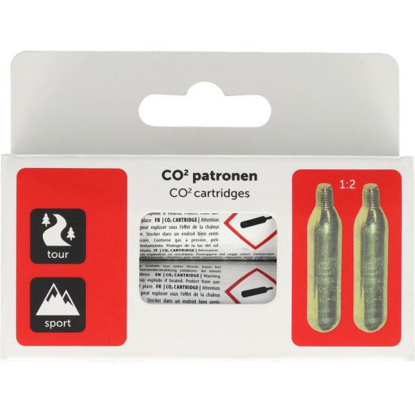 Simson CO₂-patronen 16 gram, set van 2 - voorzijde verpakking
