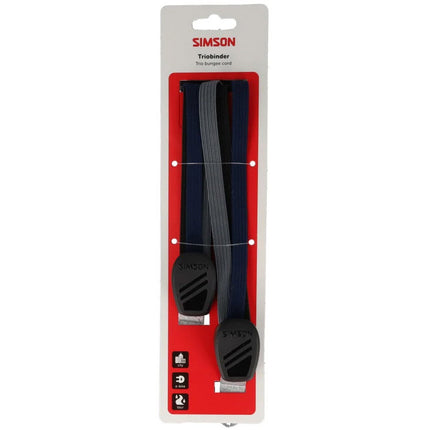 Simson Triobinder 60 cm zwart/blauw/antraciet - verpakking