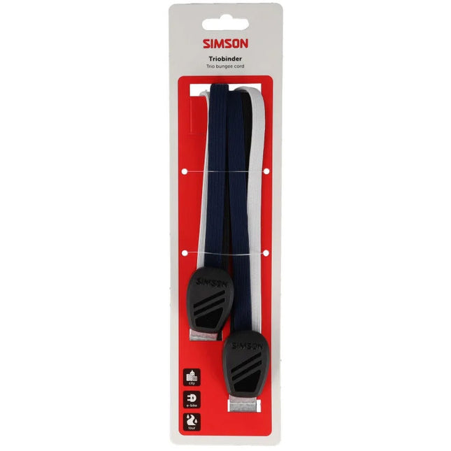 Simson Triobinder 60 cm zwart/blauw/wit - verpakking