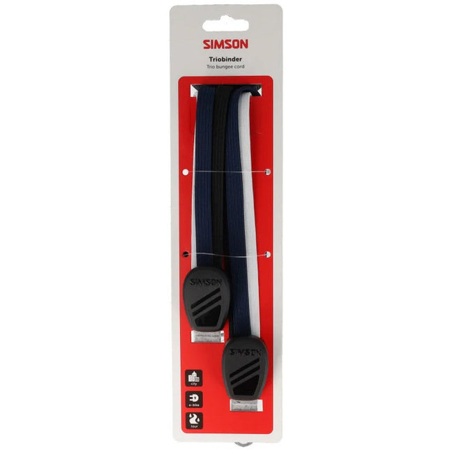 Simson Triobinder 71 cm zwart/blauw/wit - verpakking