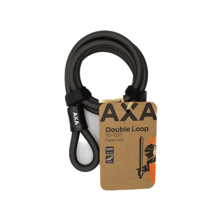 Slotkabel Axa Double Loop 120/10 - zwart - afbeelding 2