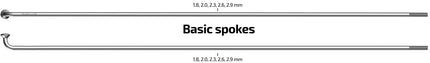 Spokes 280-13 Sapim Leader ø2.33mm FG 2.6 - Stainless Steel (100 pieces)
