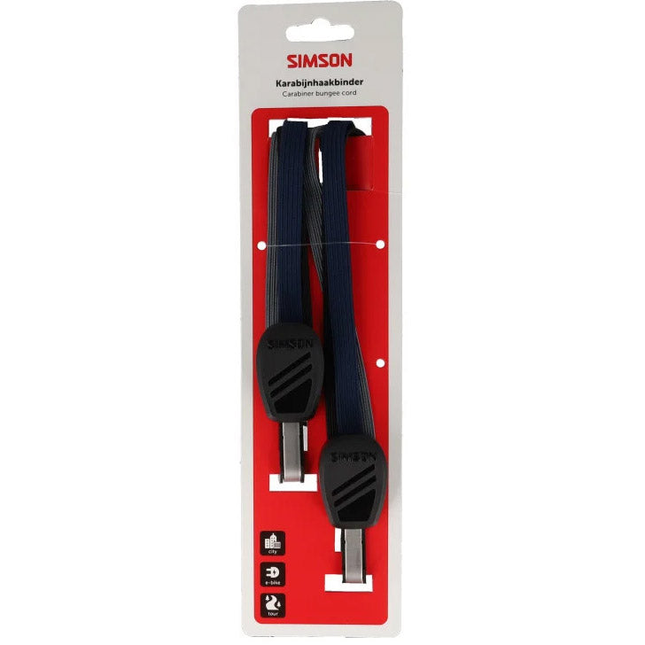 Simson karabijnhaakbinder 71 cm zwart/blauw/antraciet