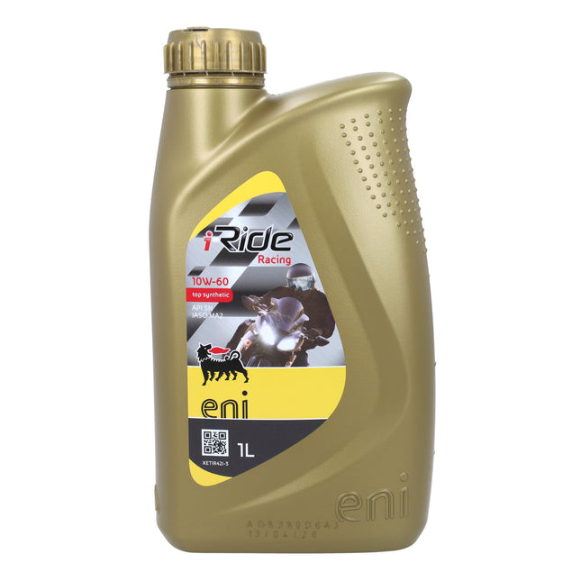 Eni i-Ride Racing 10W-60 4T-motorolie voor Piaggio i-Get, 1 L – vooraanzicht