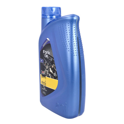 Eni voorvorkolie SAE 10W voor scooter en motor, 1 L – zijaanzicht