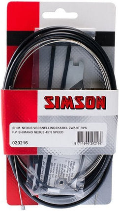 Versnellingskabelset 4/7/8-speed Shimano Nexus - zwart
