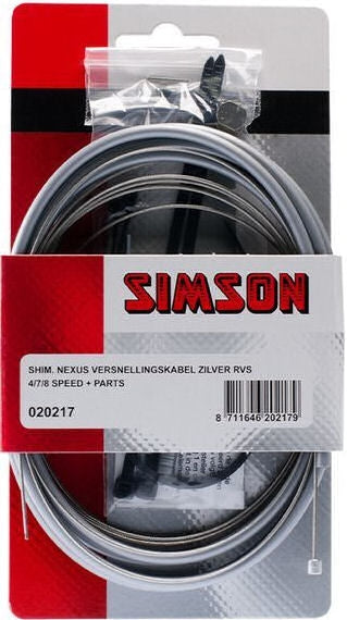 Versnellingskabelset 4/7/8-speed Simson mdl. Shimano Nexus - grijs