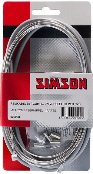 Remkabelset compleet Simson universeel - zwart