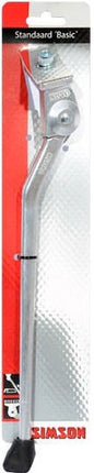 Zijstandaard 28" Simson Basic met 30mm brede plaat - zilver