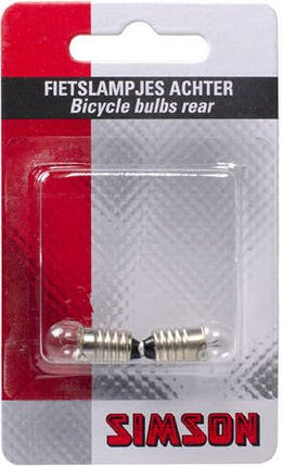 Simson Fietslampjes Achter 6V 0,6W (2x) - afbeelding 3