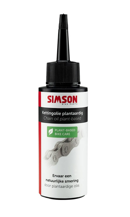 Kettingolie Simson plantaardig - zwart/rood