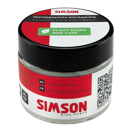 Montagepasta Simson plantaardig - zwart/rood