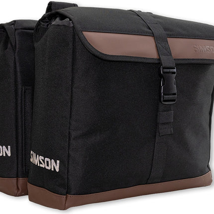 Dubbele fietstas Simson Urban 35 liter - nacht zwart