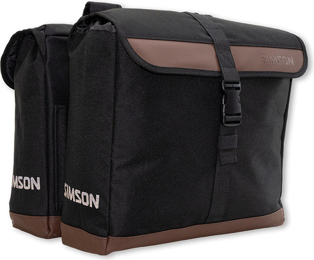 Dubbele fietstas Simson Urban 35 liter - nacht zwart