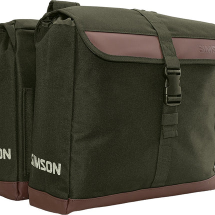Dubbele fietstas Simson Urban 35 liter - olijf groen