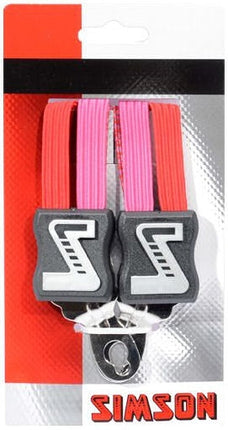 Simson Trio Short Quick Tie with 3 Ties - Pink/Red