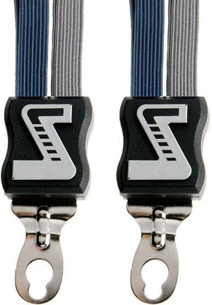 Quattro Simson extra strong quick-release binder with 4 ties - navy blue/gray