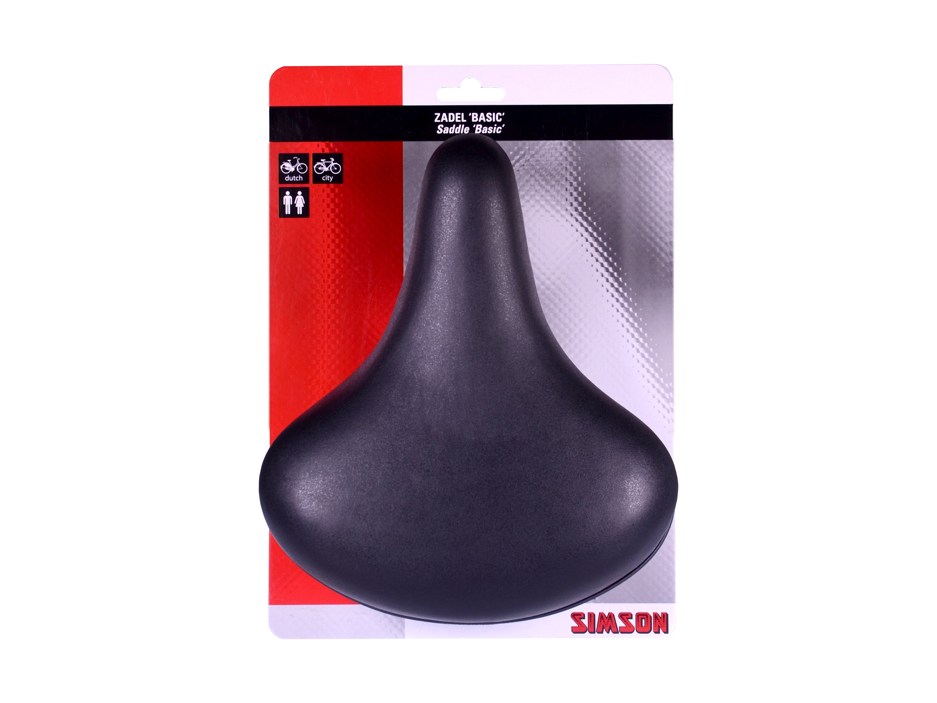 Simson Fietszadel Basic - zwart