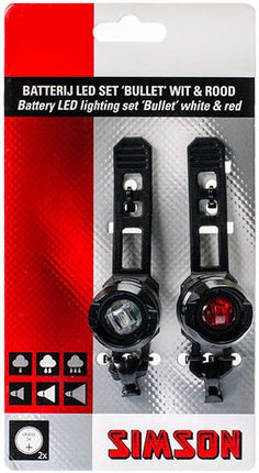 Simson Battery LED Verlichtingsset "Bullet" 2.5/1.5 Lux - afbeelding 3