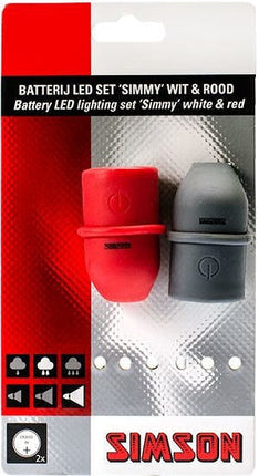 Simson Verlichtingsset LED ''Simmy'' - zwart/rood (batterij) - afbeelding 2