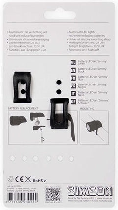 Simson Batterij LED set ''Simmy'' - zwart/zwart - afbeelding 2