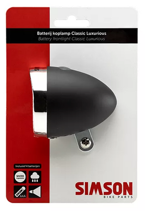 Simson batterij koplamp Classic Luxurious - zwart - afbeelding 3