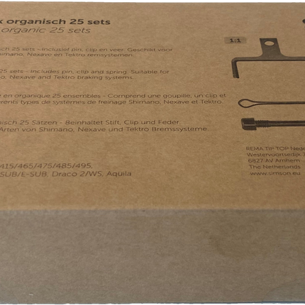 Schijfremblokset Simson organisch (25 paar) - afbeelding 2