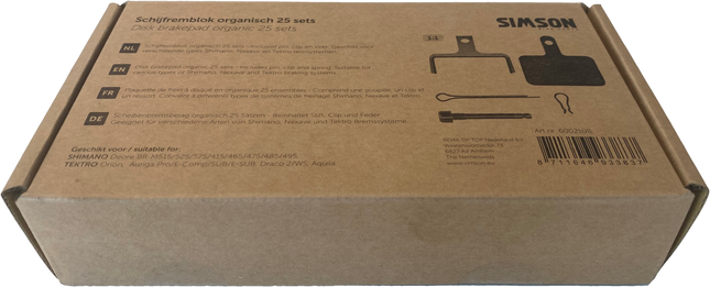 Schijfremblokset Simson organisch (25 paar) - afbeelding 2