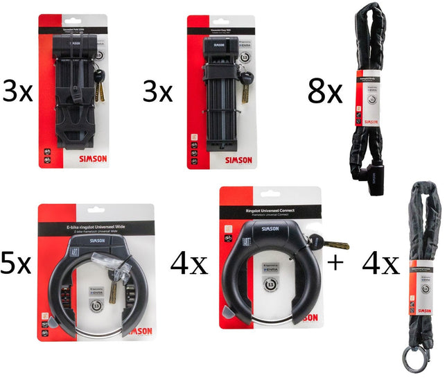 Actiepakket Simson sloten - 27 delig
