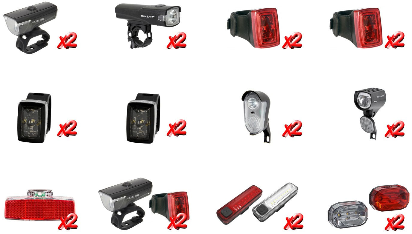 Introductiepakket SMART fietsverlichting (2x 12 items)