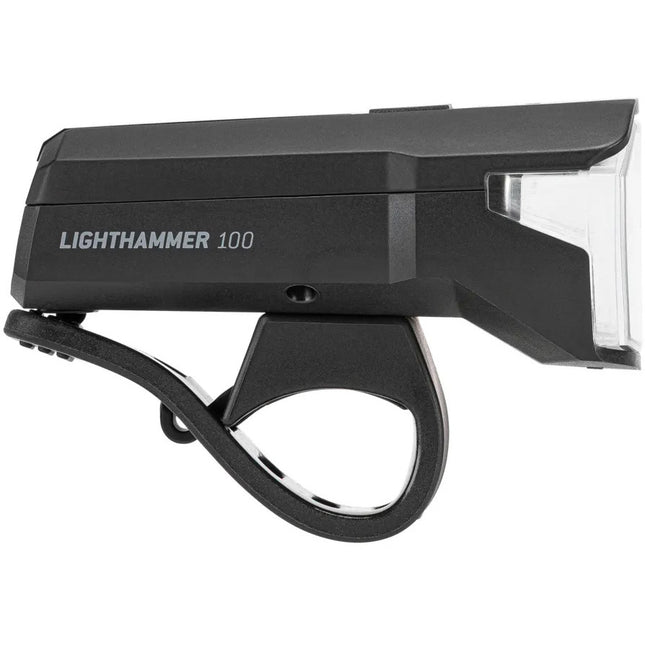 Zijaanzicht van de Trelock Lighthammer 100 koplamp