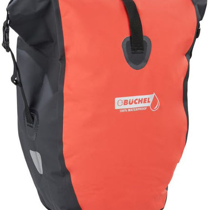 Sacoche vélo Büchel simple 100 % étanche 25,4 litres - rouge